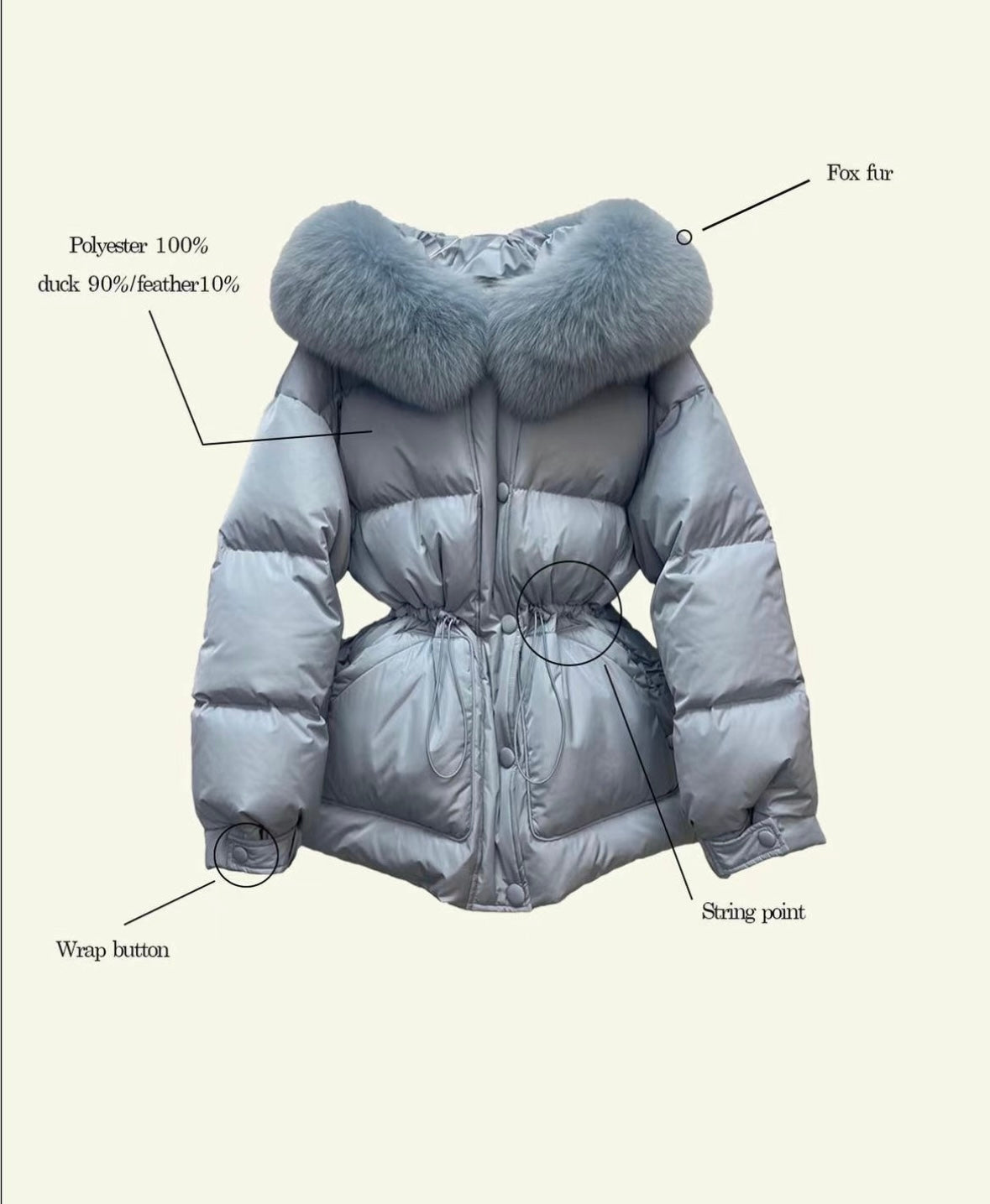 Fox Fur 100 Goose Down Jacket – Kitty Opulent